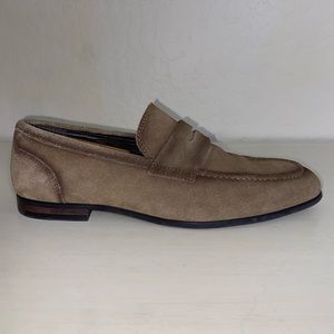 Nordstrom Brown Suede Penny Loafers - men’s size 9.5